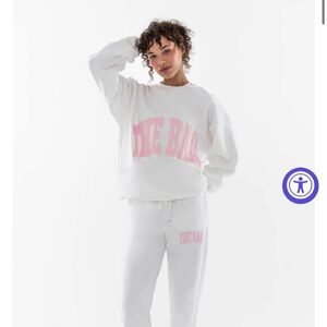 White and Pink the Bar Sweatshirt Crewneck Valentines